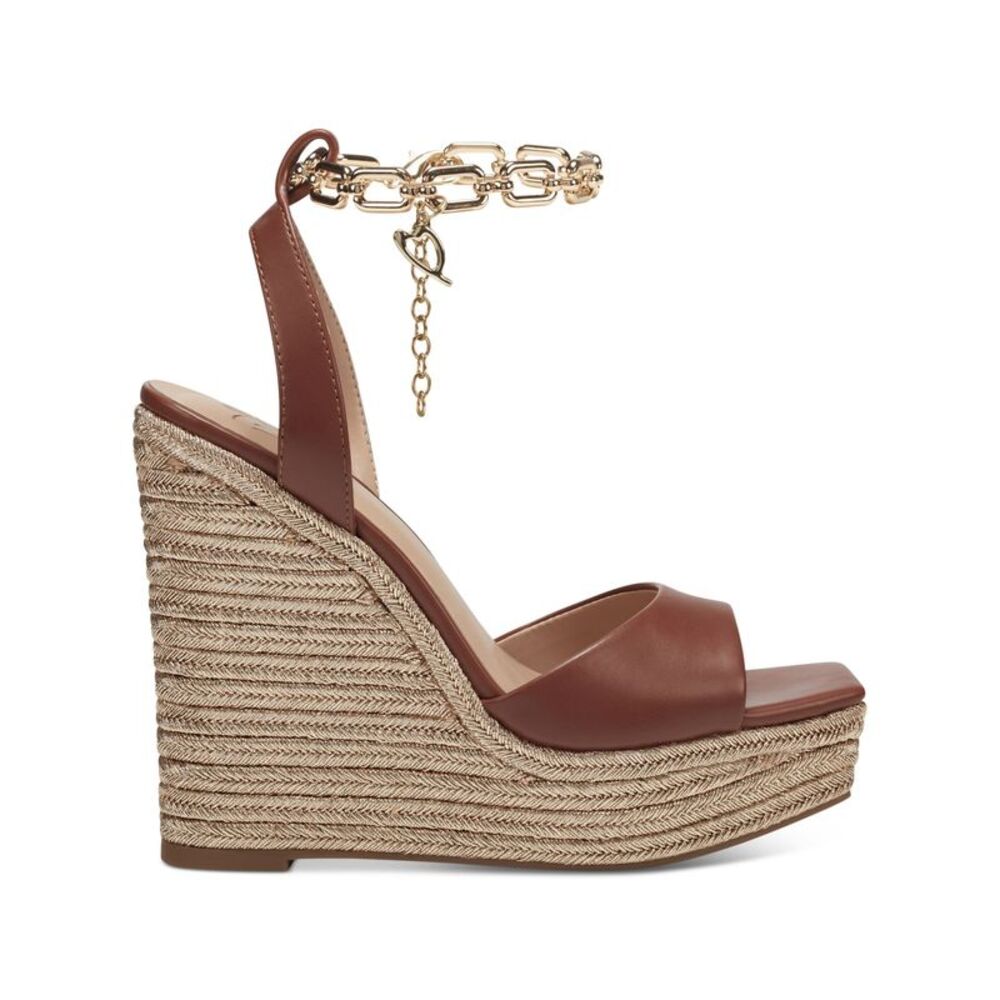 THALIA SODI Womens Brown Clasp 1-1/2" Platform Caden Wedge Shoes 10 M - Picture 3 of 4